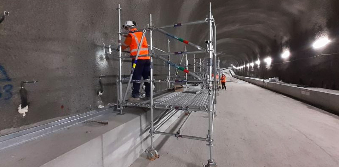 Mobile, Cantilevered Proscaf Platforms Ideal for Tunnel Environments