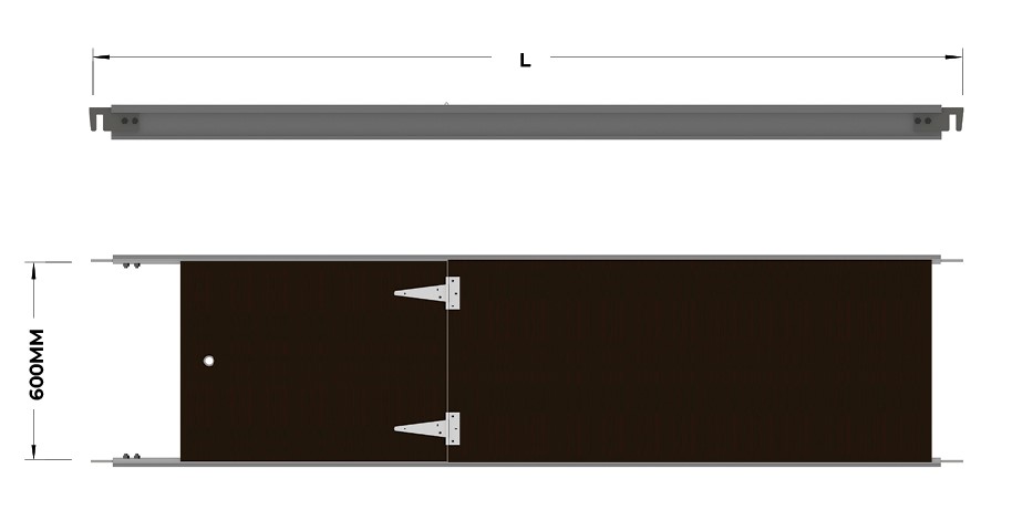 ALU ACCESS PLATFORM TO FIT U-TRANSOM