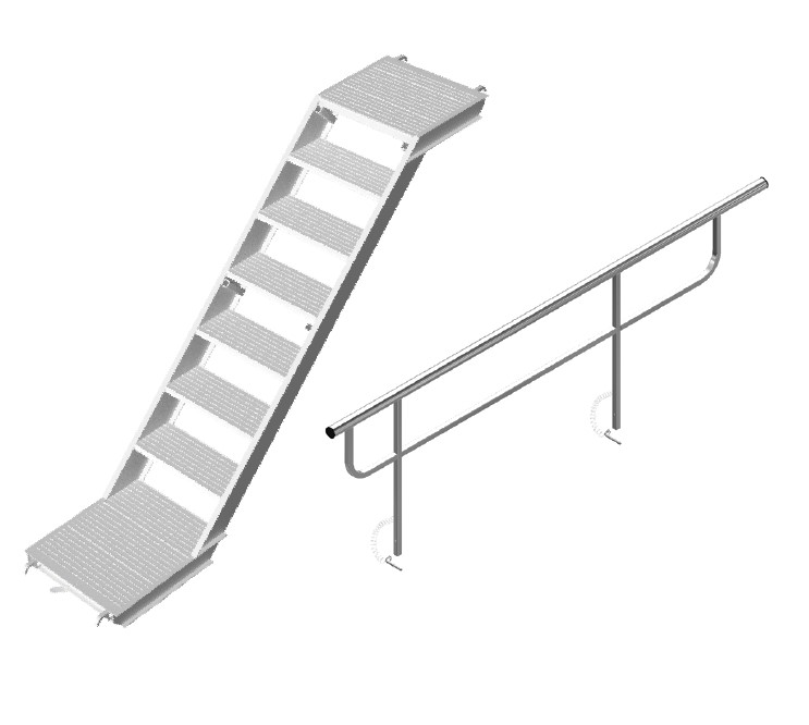ALUMINIUM ‘Z’ STAIRS - 1.5m RISE
