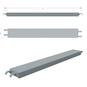 HALF-WIDTH STEEL TUBULAR PLANKS