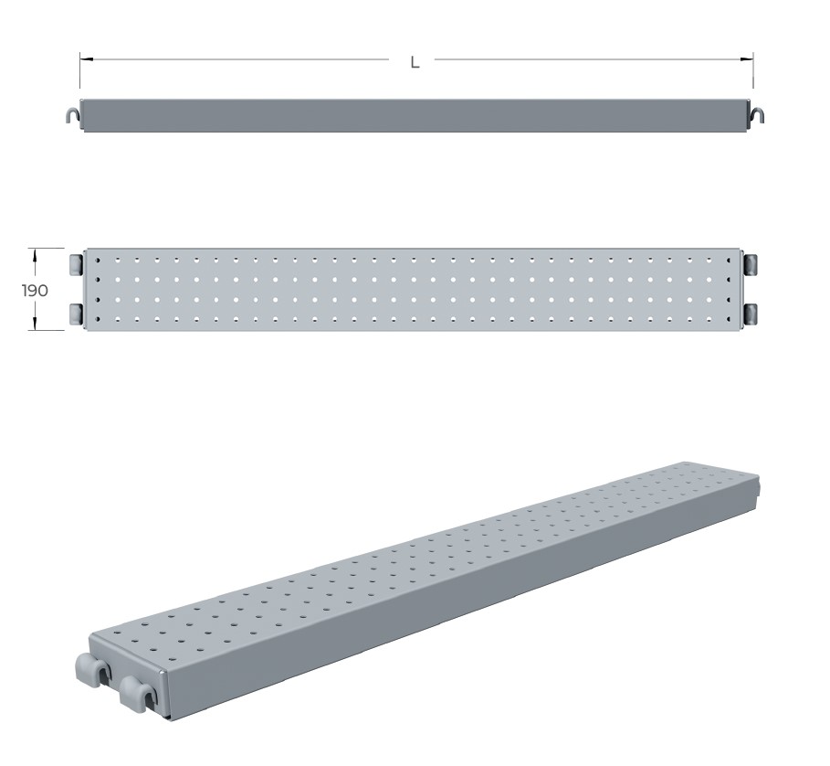 HALF-WIDTH STEEL U-TYPE PLANKS