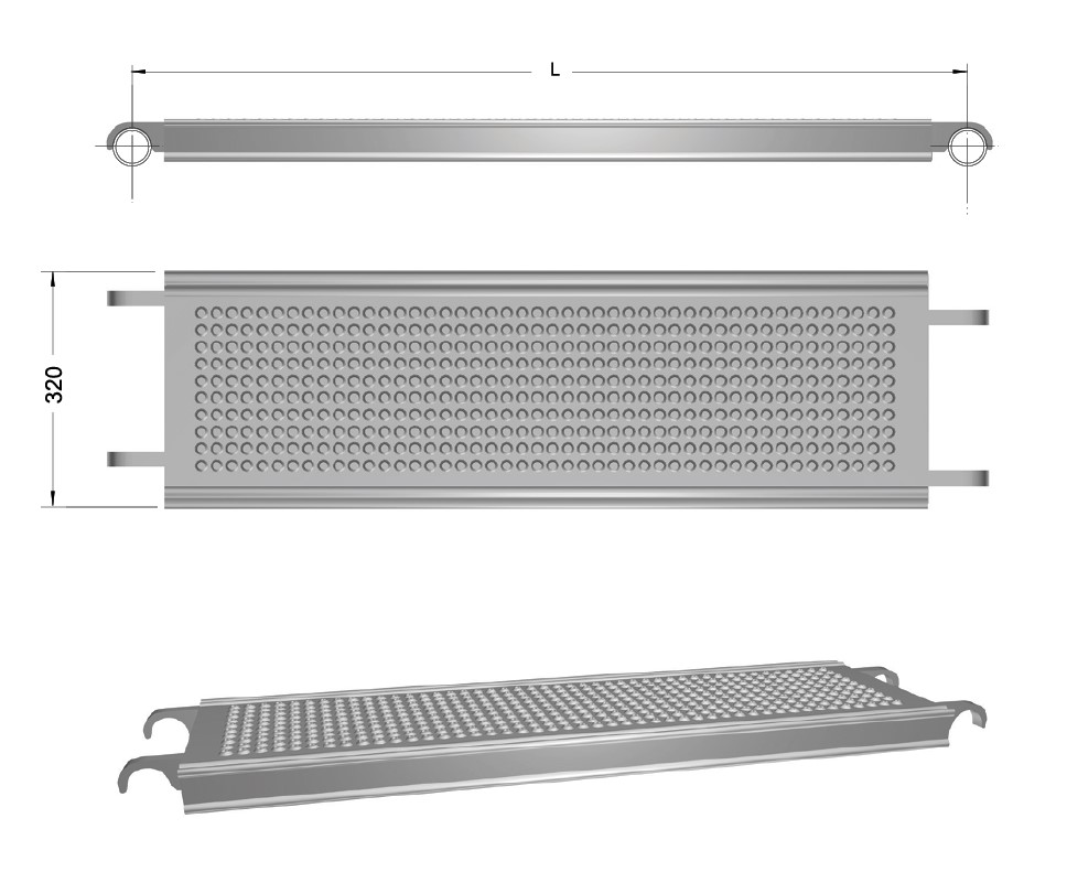 STEEL TUBULAR PLANKS