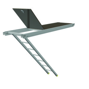 ALU ACCESS PLATFORM WITH LADDER TO FIT U-TRANSOM