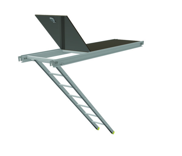 ALU ACCESS PLATFORM WITH LADDER TO FIT U-TRANSOM
