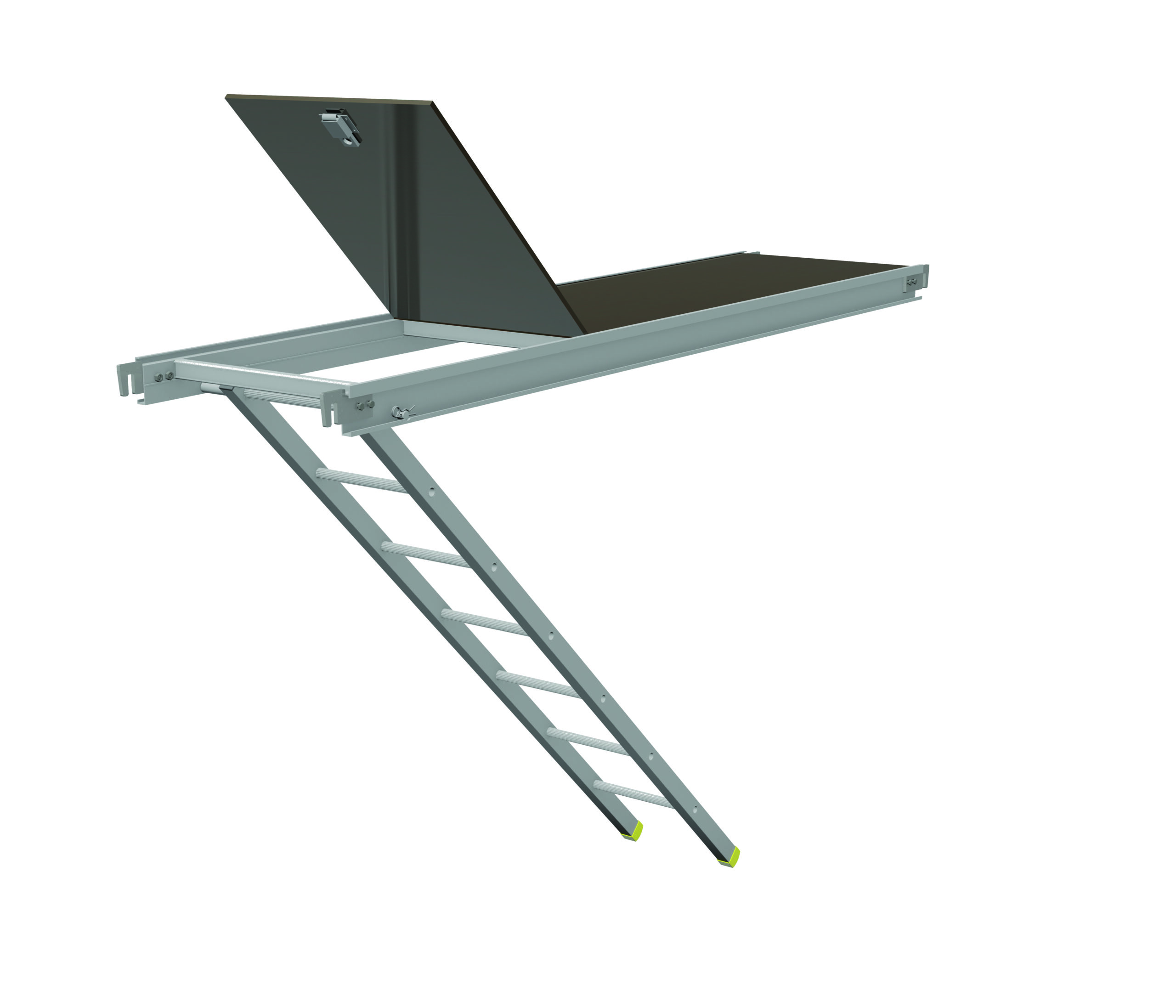 ALU ACCESS PLATFORM WITH LADDER TO FIT U-TRANSOM